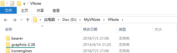graphviz-2.38 在 D:\MyVNote\VNote 路径下