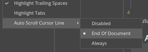 Auto Scroll Cursor Line